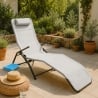 Tumbona plegable de acero para playa y jardín Pasha Luxury 