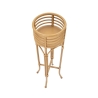 Portatiestos redondo con soporte de metal y ratán Panama Stand Oferta