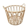Cesta redonda boho chic de metal y ratán Panama Oferta