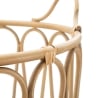 Cesta redonda boho chic de metal y ratán Panama Rebajas