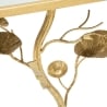 Mesa cuadrada de metal dorado con superficie de espejo Tisty Descueto
