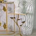 Mesa cuadrada de metal dorado con superficie de espejo Tisty Venta
