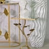 Mesa cuadrada de metal dorado con superficie de espejo Tisty Venta