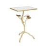 Mesa cuadrada de metal dorado con superficie de espejo Tisty Oferta