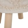 Taburete redondo tapizado en tela con patas de madera Damasco Catálogo