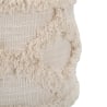 Taburete redondo tapizado en tela con patas de madera Damasco Descueto