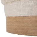 Puf redondo de tela acolchada con base de madera 40x40 Damasco Oferta