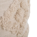Puf redondo de tela acolchada con base de madera 40x40 Damasco Rebajas