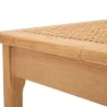 Juego de 2 sillas de cocina de madera con asiento de ratán trenzado Japan Stock