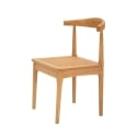 Juego de 2 sillas de cocina de madera con asiento de ratán trenzado Japan Descueto