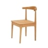 Juego de 2 sillas de cocina de madera con asiento de ratán trenzado Japan Descueto