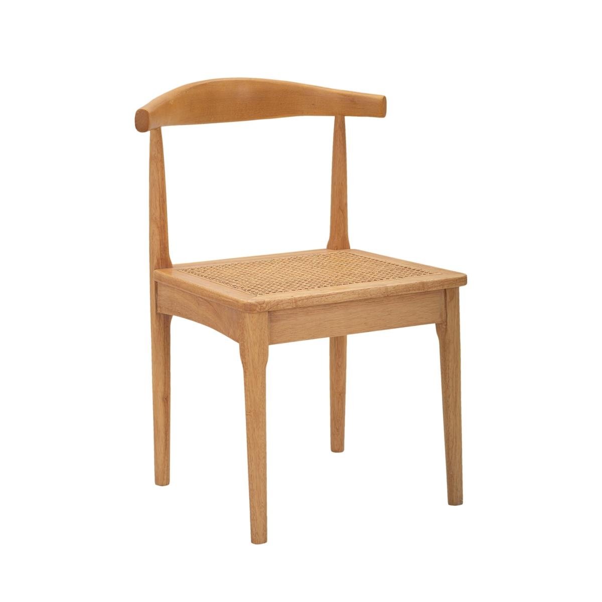 Juego de 2 sillas de cocina de madera con asiento de ratán trenzado Japan Promoción Juego de 2 sillas de cocina de madera con asiento de ratán trenzado Japan Promoción