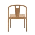 Juego de 2 sillas de cocina de madera con respaldo de ratán trenzado Japan Catálogo