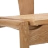 Juego de 2 sillas de cocina de madera con respaldo de ratán trenzado Japan Stock