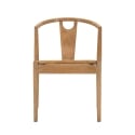 Juego de 2 sillas de cocina de madera con respaldo de ratán trenzado Japan Oferta