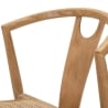 Juego de 2 sillas de cocina de madera con respaldo de ratán trenzado Japan Elección