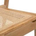 Juego de 2 sillas de cocina de madera con respaldo de ratán trenzado Japan Modelo