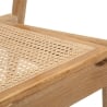 Juego de 2 sillas de cocina de madera con respaldo de ratán trenzado Japan Modelo
