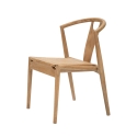Juego de 2 sillas de cocina de madera con respaldo de ratán trenzado Japan Descueto