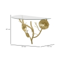 Estante de pared de metal dorado con balda de vidrio Tisty Modelo