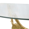 Estante de pared de metal dorado con balda de vidrio Tisty Stock