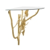 Estante de pared de metal dorado con balda de vidrio Tisty Oferta