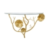 Estante de pared de metal dorado con balda de vidrio Tisty Rebajas