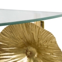 Estante de pared de metal dorado con balda de vidrio Tisty Elección