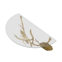 Estante de pared de metal dorado con balda de vidrio Tisty Catálogo