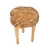 Taburete artesanal de madera de teca estilo étnico natural Kursi Oferta