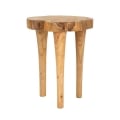 Taburete artesanal de madera de teca estilo étnico natural Kursi Promoción
