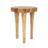 Taburete artesanal de madera de teca estilo étnico natural Kursi Promoción