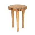 Taburete artesanal de madera de teca estilo étnico natural Kursi Rebajas