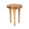 Taburete artesanal de madera de teca estilo étnico natural Kursi Rebajas
