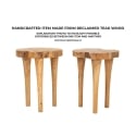 Taburete artesanal de madera de teca estilo étnico natural Kursi Características