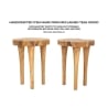 Taburete artesanal de madera de teca estilo étnico natural Kursi Características