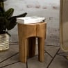 Taburete artesanal de madera de teca estilo étnico Stold Venta