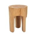 Taburete artesanal de madera de teca estilo étnico Stold Promoción