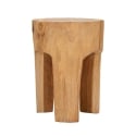 Taburete artesanal de madera de teca estilo étnico Stold Oferta