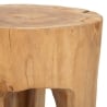 Taburete artesanal de madera de teca estilo étnico Stold Descueto
