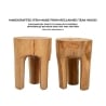 Taburete artesanal de madera de teca estilo étnico Stold Modelo
