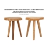 Taburete artesanal de madera de teca natural estilo étnico Budut Modelo