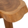 Taburete artesanal de madera de teca natural estilo étnico Budut Descueto