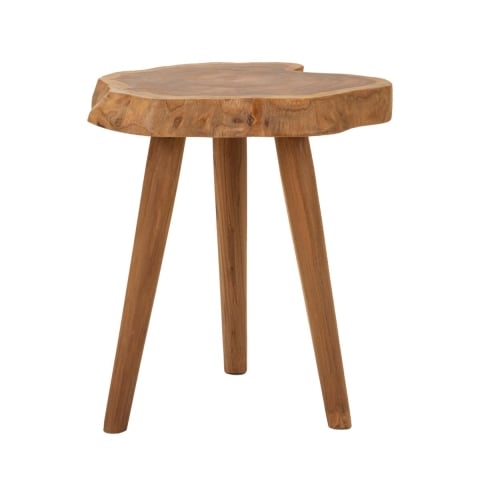 Taburete artesanal de madera de teca natural estilo étnico Budut Promoción