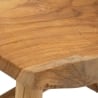 Taburete artesanal de madera de teca estilo étnico rústico Sel Rebajas