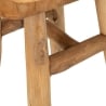 Taburete artesanal de madera de teca estilo étnico rústico Sel Catálogo