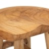 Taburete artesanal de madera de teca estilo étnico rústico Sel Elección