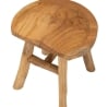 Taburete artesanal de madera de teca estilo étnico rústico Sel Descueto