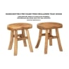 Taburete artesanal de madera de teca estilo étnico rústico Sel Modelo