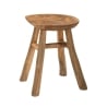 Taburete de madera de teca diseño natural étnico Sel Slim Rebajas